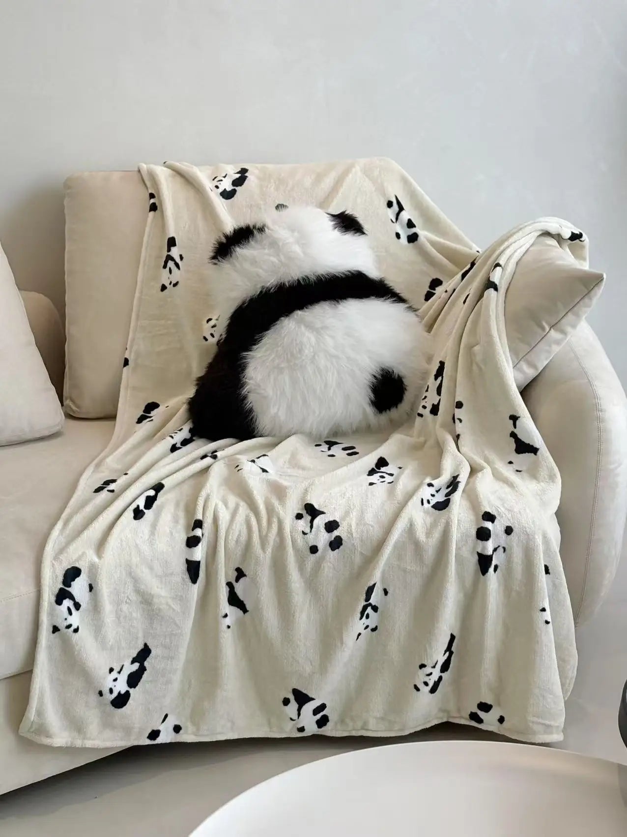 panda blanket Children's Day gifts stitch blanket room decor A 2-in-1 suitable for home and office soft panda pillow blanket