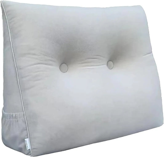 Dorm Headboard Pillow Wedge Pillow Triangular Bed Rest Reading Barest Ba Support Long Bolster Pillow With Removable Cover For